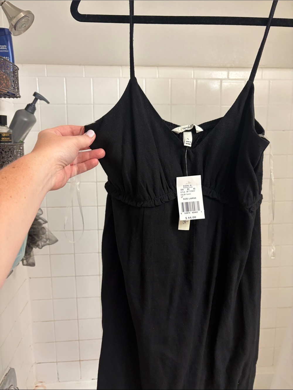 Speechless linen Black Spaghetti Strap Dress